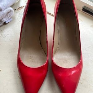 Marc Fisher red patent leather heels